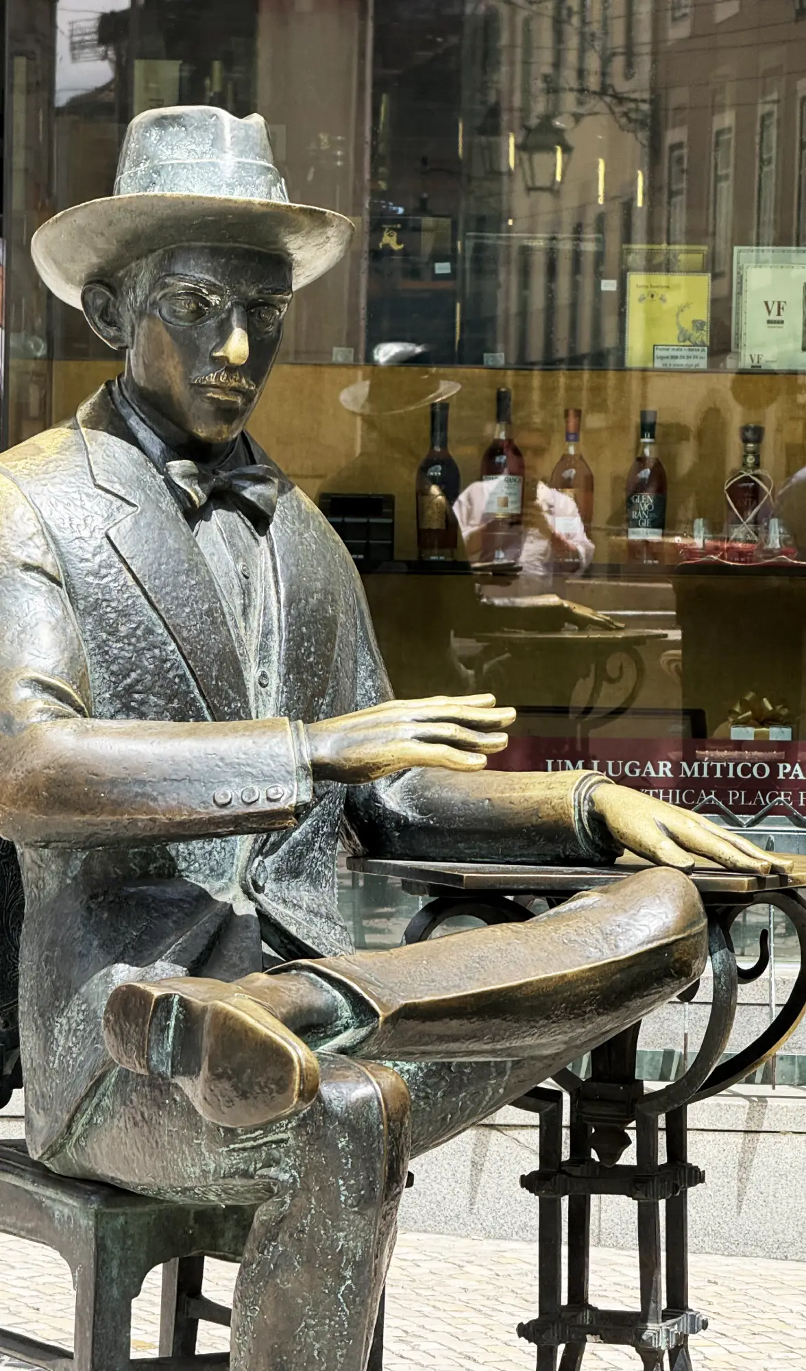 Statue of Fernando Pessoa, Lisbon.
